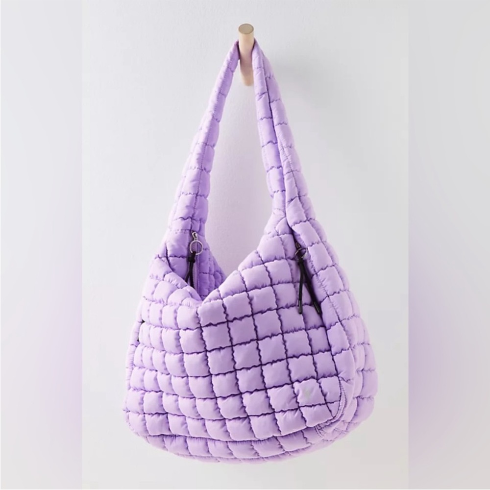Free people fp movement quilted carryall lilac purple bag